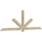 Ekena Millwork Kennewick Rough Sawn Timber Gable Bracket, Douglas Fir, 96"W x 32"H x 2"D x 4"F, 8/12 Pitch GBW096X32X0204KEN00RDF - alternate 3